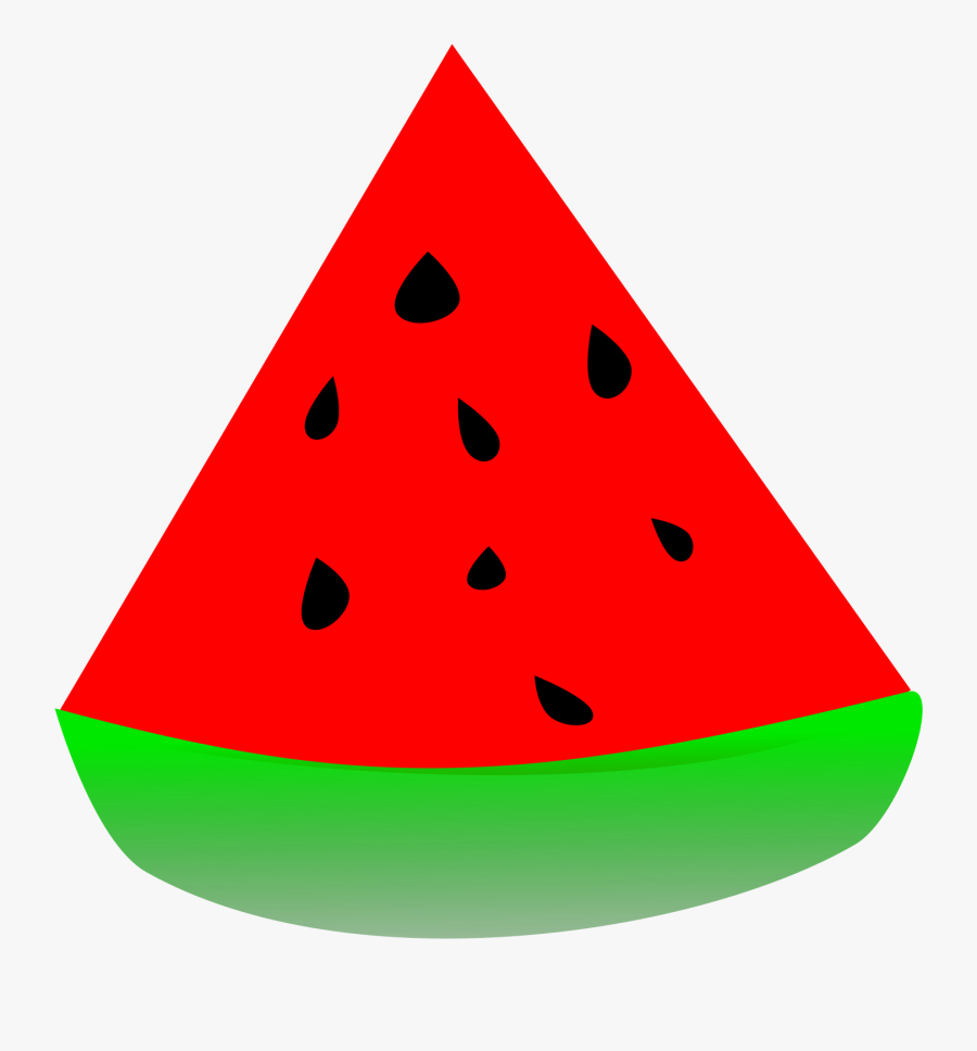 Makanan Buah Merah - Triangle Watermelon Clip Art, Transparent Clipart