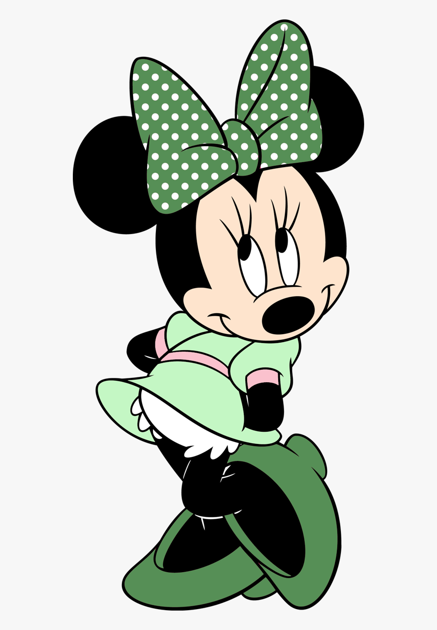 Brushes Png Minie - Minnie Mouse Green Dress, Transparent Clipart
