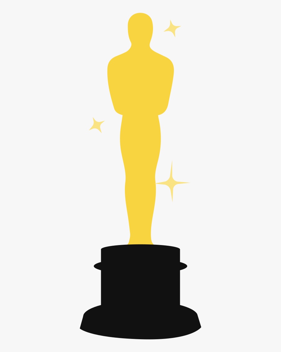 Trophy Clipart Academy Award - Cartoon Oscar Statue, Transparent Clipart
