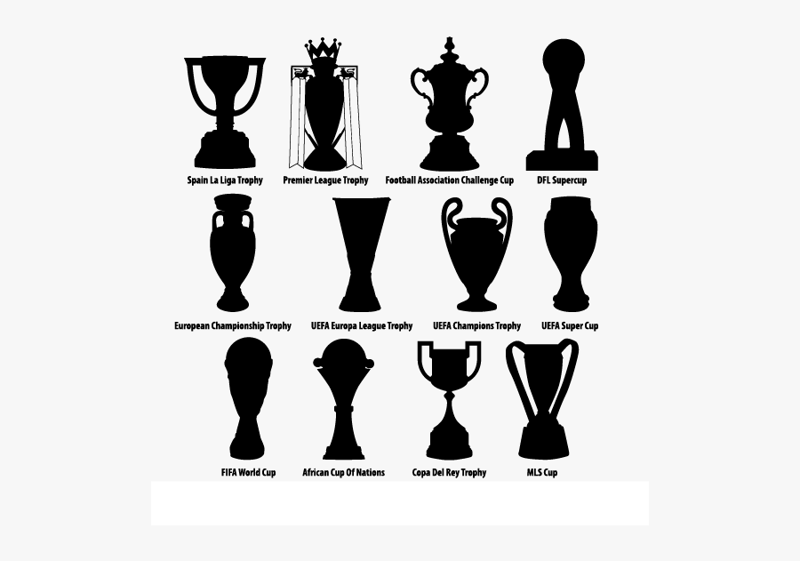 Trophy Clipart Black - Premier League Trophy Png, Transparent Clipart