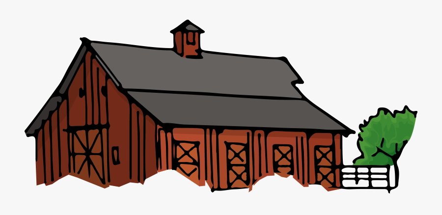 Barn Building Farmhouse Clip Art - Farm House Cartoon Png, Transparent Clipart