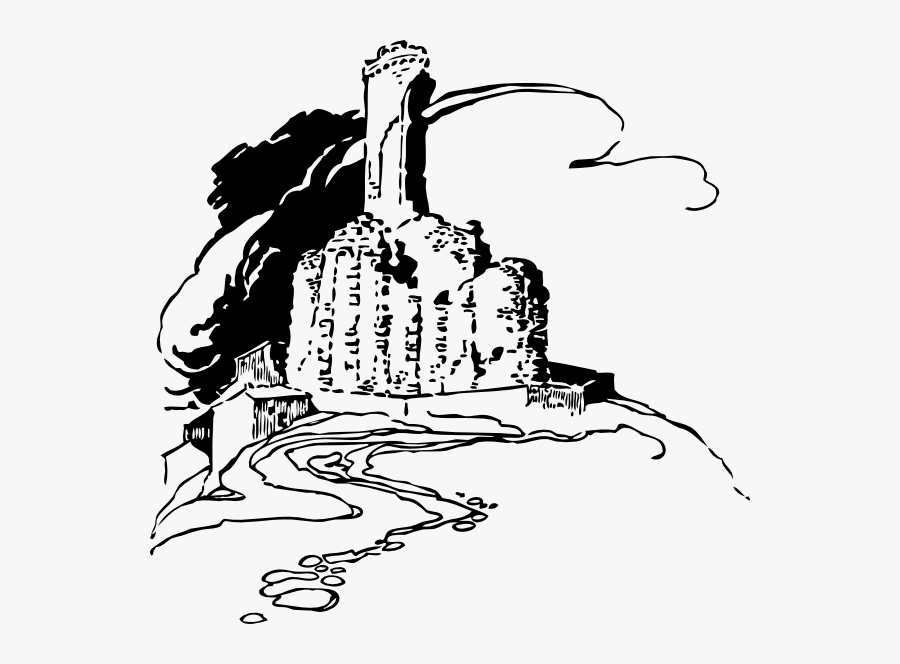 Free Vector The Trophy Of Augustus Clip Art - Castillo Blanco Y Negro Png, Transparent Clipart