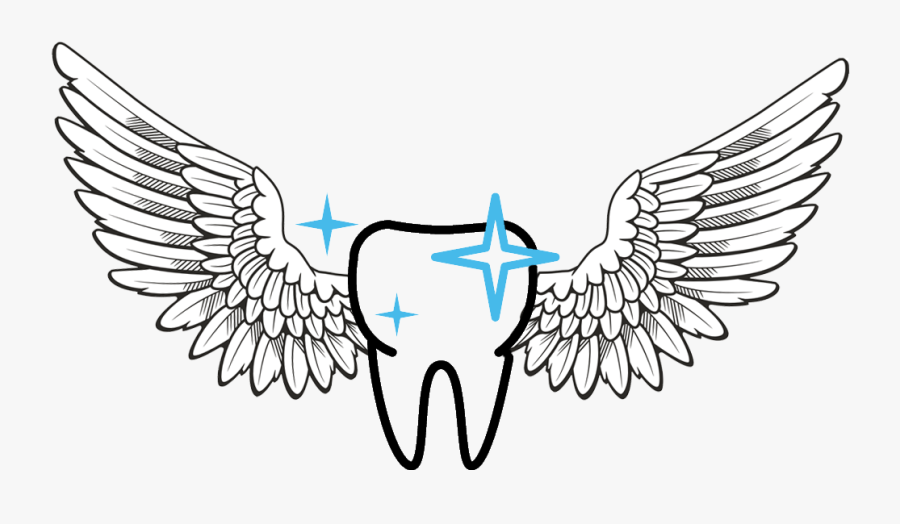 Tooth Fairy Rominger Dental - Angel Wings Drawing Png, Transparent Clipart