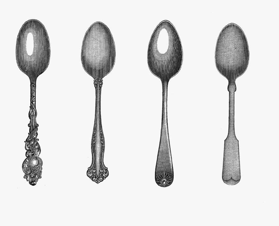 Vintage Spoon Clip Art, Transparent Clipart