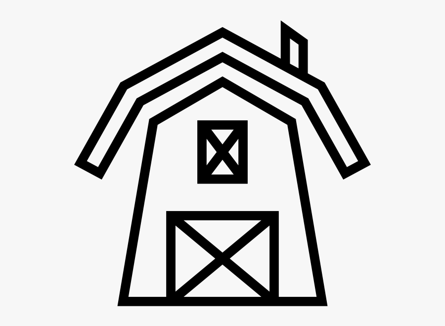 Barn Rubber Stamp - Post Office Clipart Black And White, Transparent Clipart