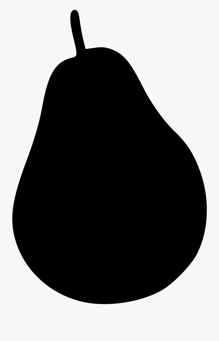 Melon Seed Clipart - Pear Clipart Silhouette, Transparent Clipart