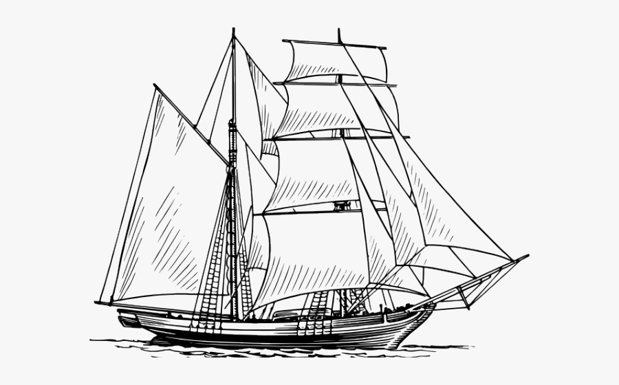 Transparent Ship Vector Png - Old Ship Clip Art, Transparent Clipart