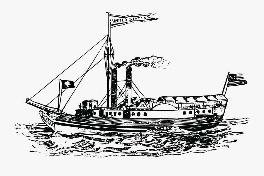 Steam Ship - Steam Ship Clipart, Transparent Clipart