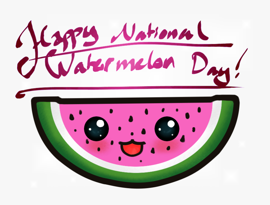 Watermelon Clipart Smiling Watermelon - National Watermelon Day Clip Art, Transparent Clipart