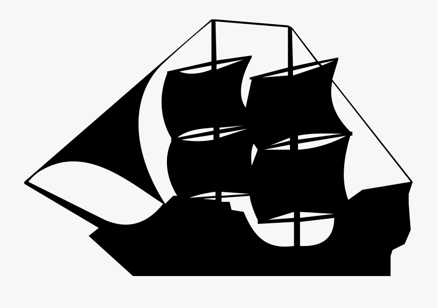 It S Here Pirate Ship Outline Coloring Page Fr - Pirate Ship Clip Art, Transparent Clipart