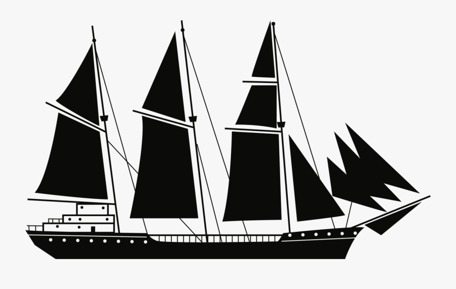 Clip Art Mast Of A Ship - Sailing Ship, Transparent Clipart