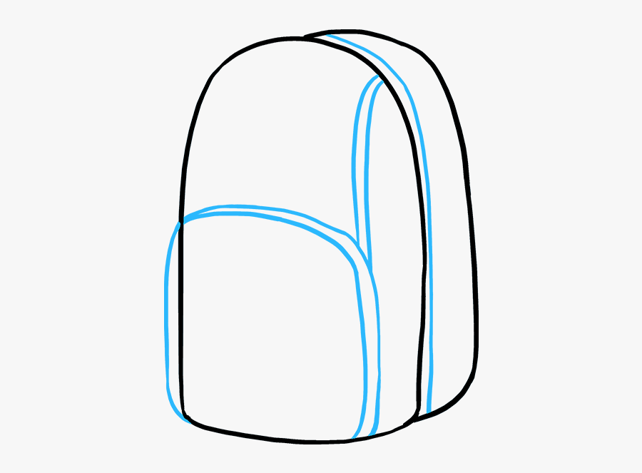 How To Draw A Backpack, Transparent Clipart