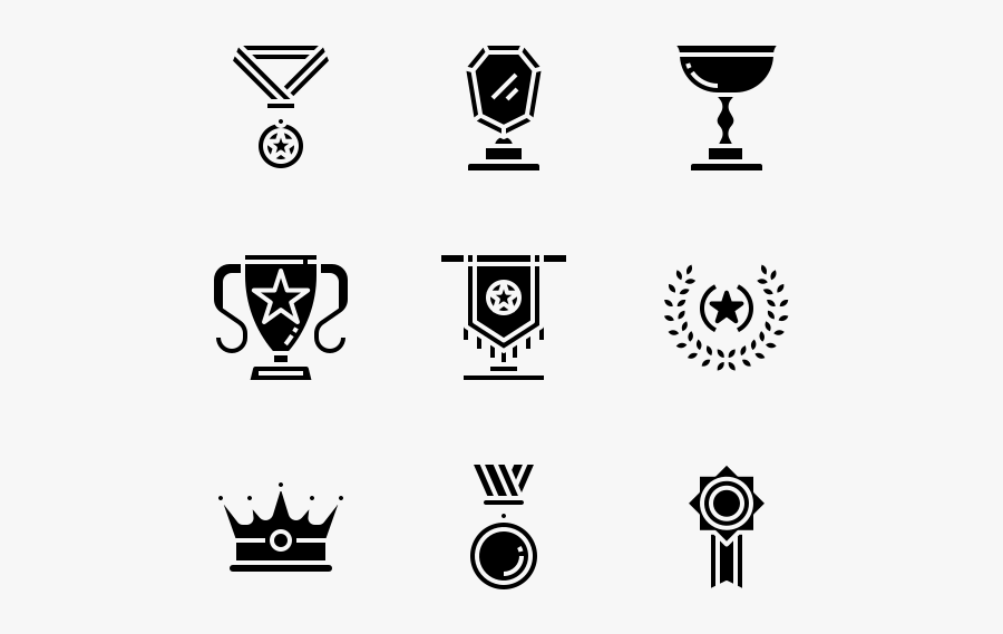 Trophy Icon Lineart - Emblem, Transparent Clipart