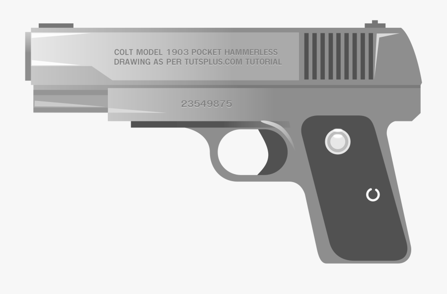 Pistol Clipart Handgun - Handgun, Transparent Clipart