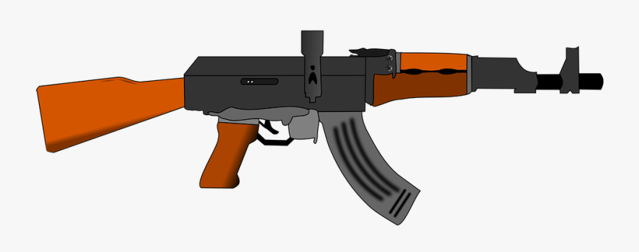 Machine Gun,gun Barrel,airsoft Gun - Ak 47 Cartoon Gun, Transparent Clipart
