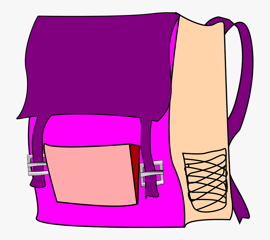 Transparent Carry Clipart - School Bag Clip Art, Transparent Clipart