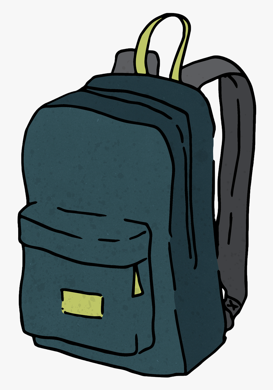 Clip Art Backpack Cartoon - Cartoon Transparent Bag Png, Transparent Clipart