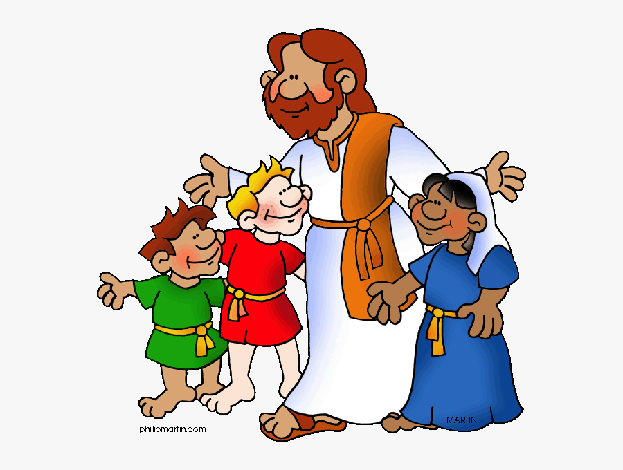 Jesus And The Children Preschool Theme - Jesus Children Clipart, Transparent Clipart