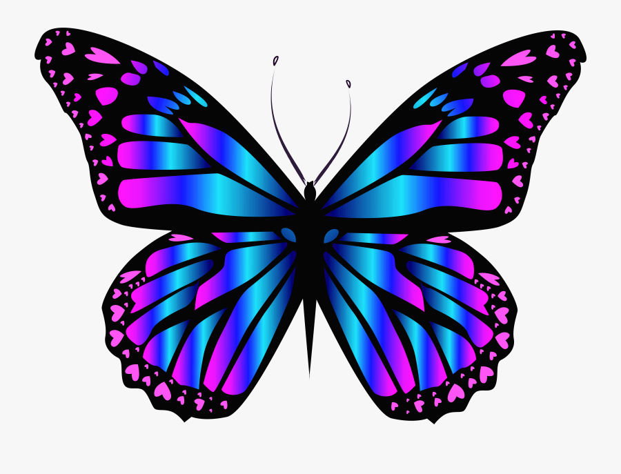 Blue And Purple Butterfly Png Clipar Imageu200b Gallery - Blue And Purple Butterfly Png, Transparent Clipart