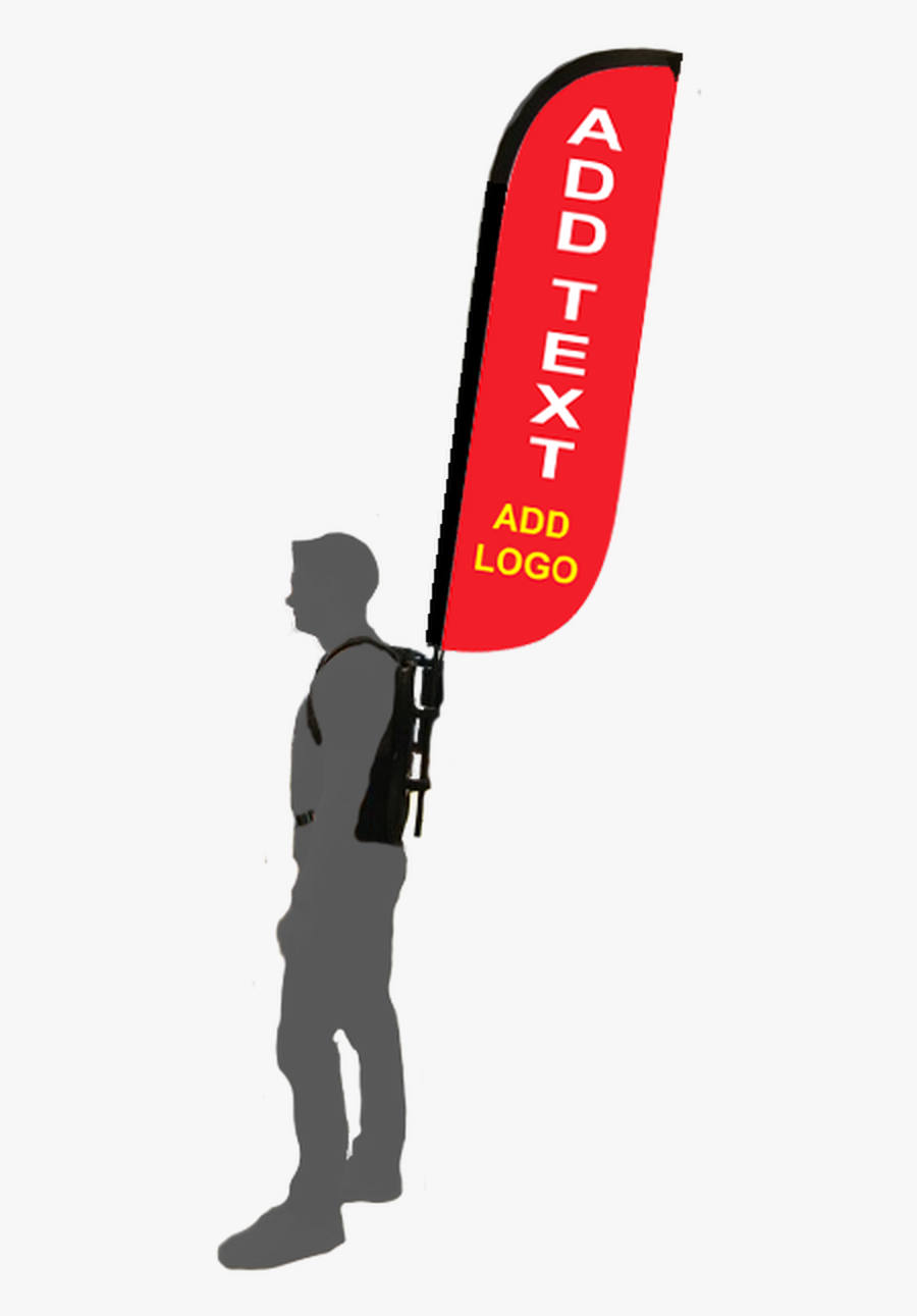 Custom Backpack Feather Flag Kit - Backpack, Transparent Clipart