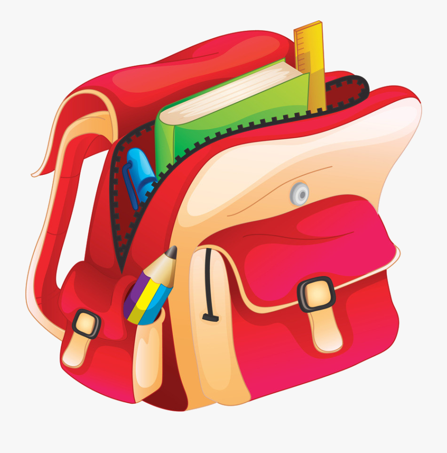 School Bag Cartoon Png, Transparent Clipart