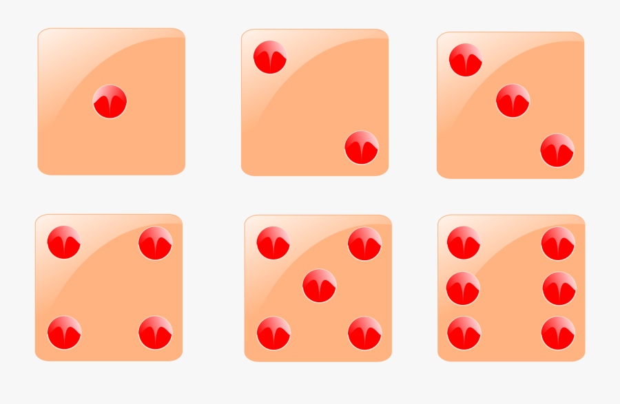 Clipart - Dice 1 To 6, Transparent Clipart