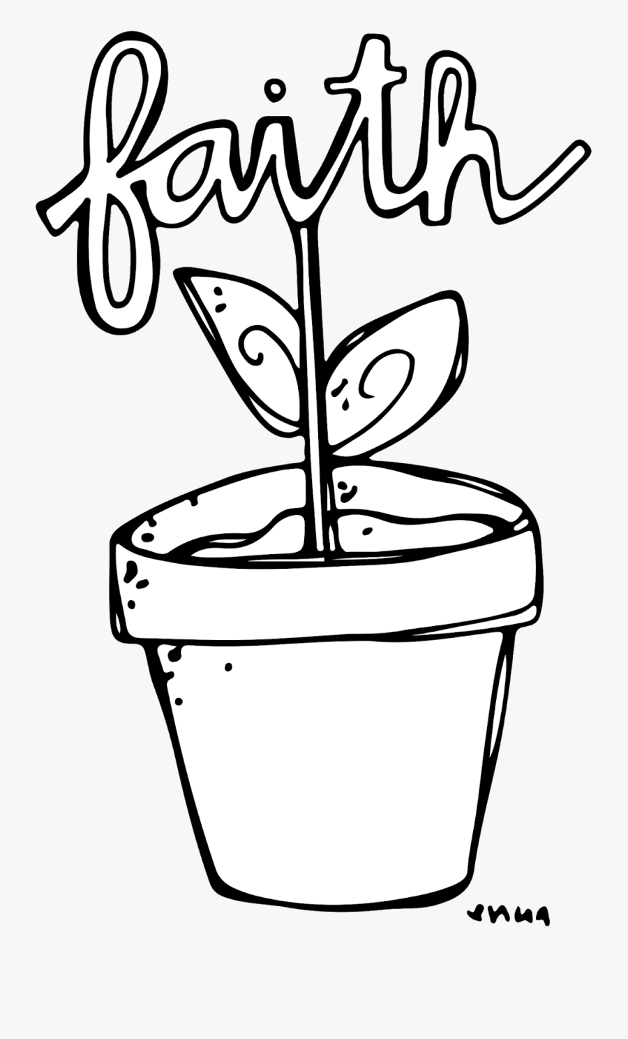 Melonheadz Lds Illustrating - Faith Clipart Black And White, Transparent Clipart