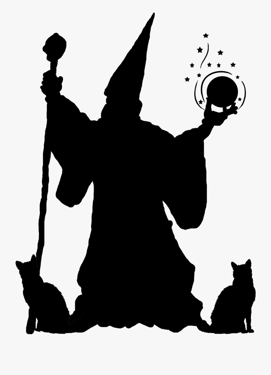 Wizard Silhouette Png, Transparent Clipart