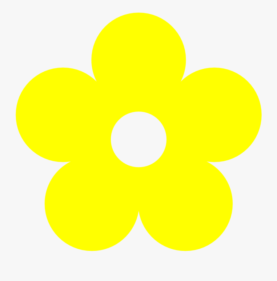 Free Clip Art Yellow Flowers - Simple Flower Drawing With Color, Transparent Clipart