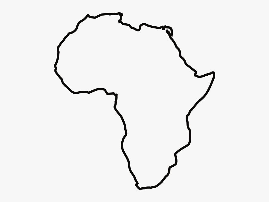 Continent Of Africa Outline, Transparent Clipart