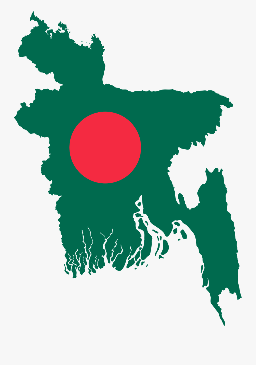Bangladesh Map Flag - Solar Radiation In Bangladesh, Transparent Clipart