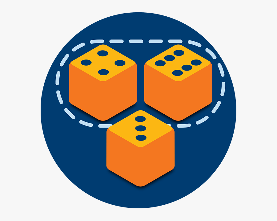 Three Dice Showing 3, 4 And - Triple 6 Dice, Transparent Clipart