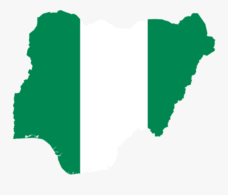 Map,leaf,area - Nigeria Flag In Country, Transparent Clipart