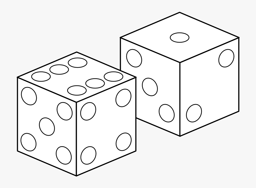Clip Art Black Dices - Dice Game, Transparent Clipart