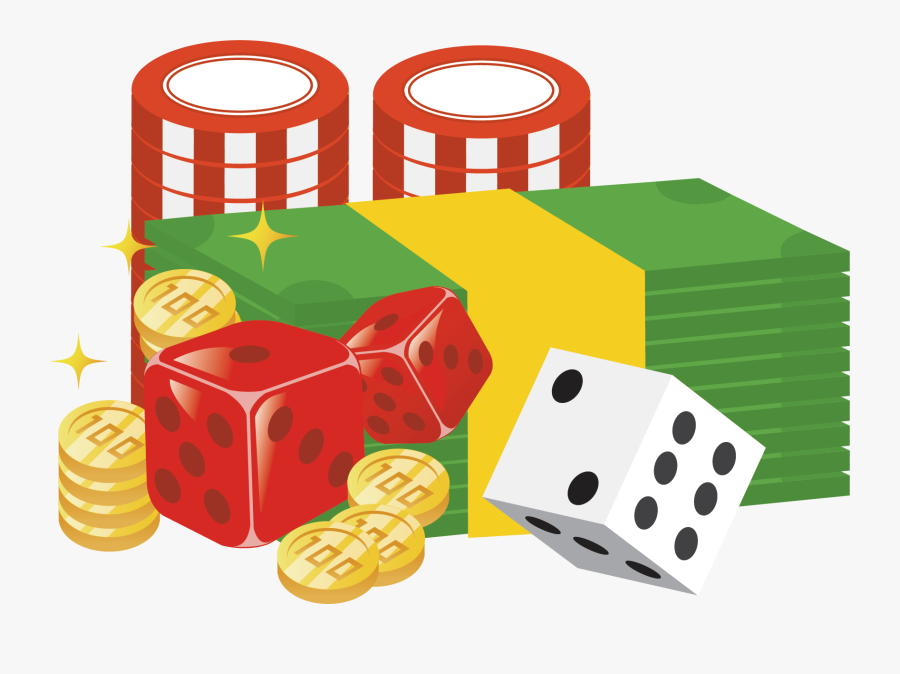 Dice Cartoon Gambling - Gambling Cartoon Png, Transparent Clipart