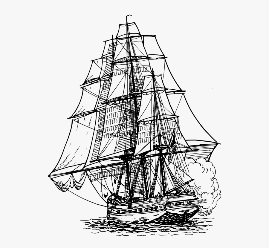 Frigate Ship Of The Line Drawing Sailing Ship Cc0 - Frigate Png, Transparent Clipart