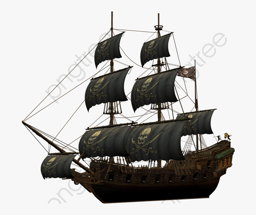 Pirate Ship - Navio Png, Transparent Clipart