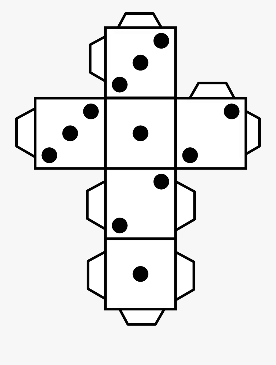 Cube Dice Handicrafts - Make A 3d Dice, Transparent Clipart