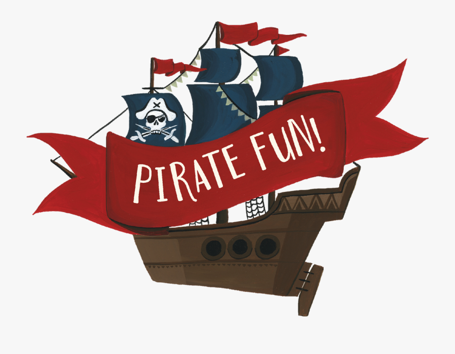 Pirate Fun Ship Print & Cut File, Transparent Clipart