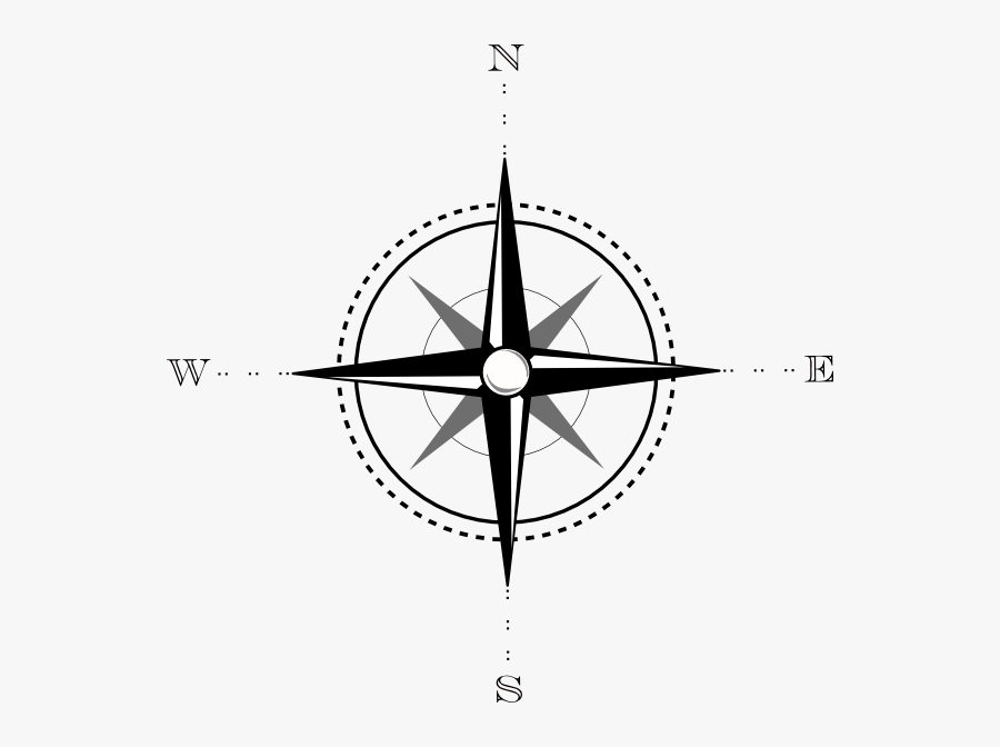 Compass Clip Art At Clker - Compass For Maps Png, Transparent Clipart