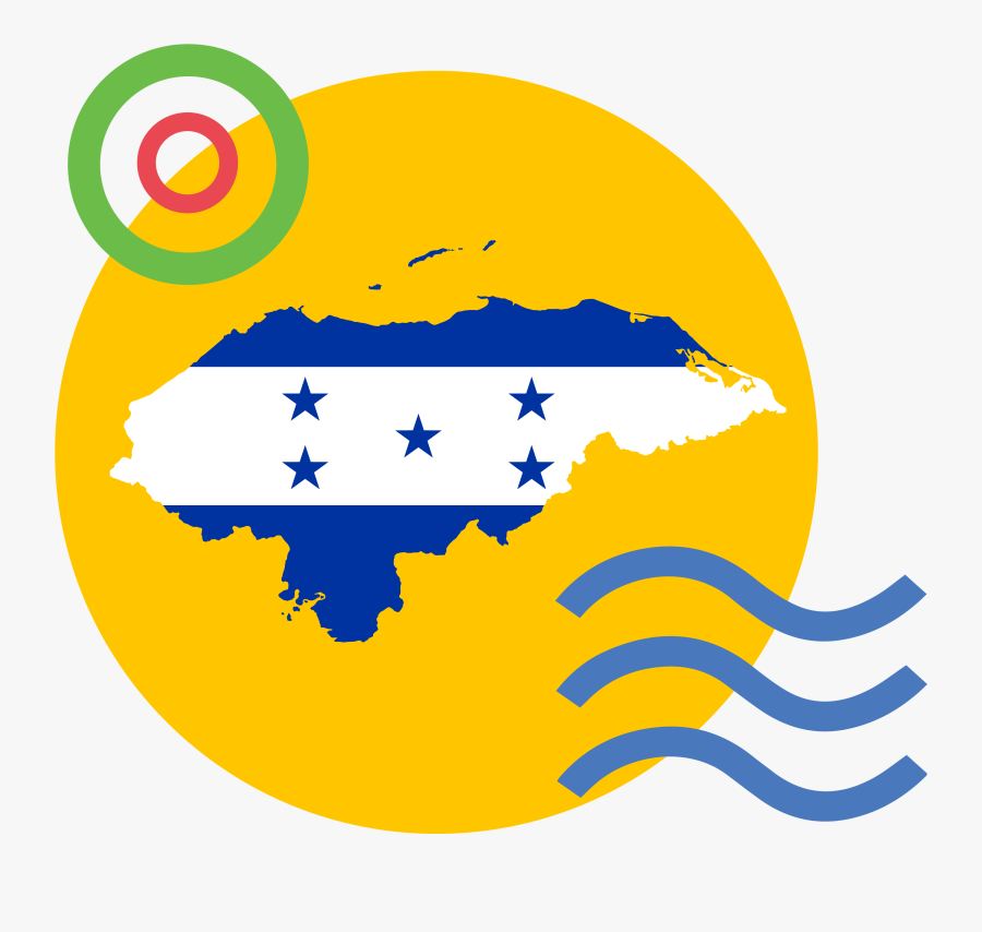 Día De La Independencia - Mapa Y Bandera De Honduras, Transparent Clipart