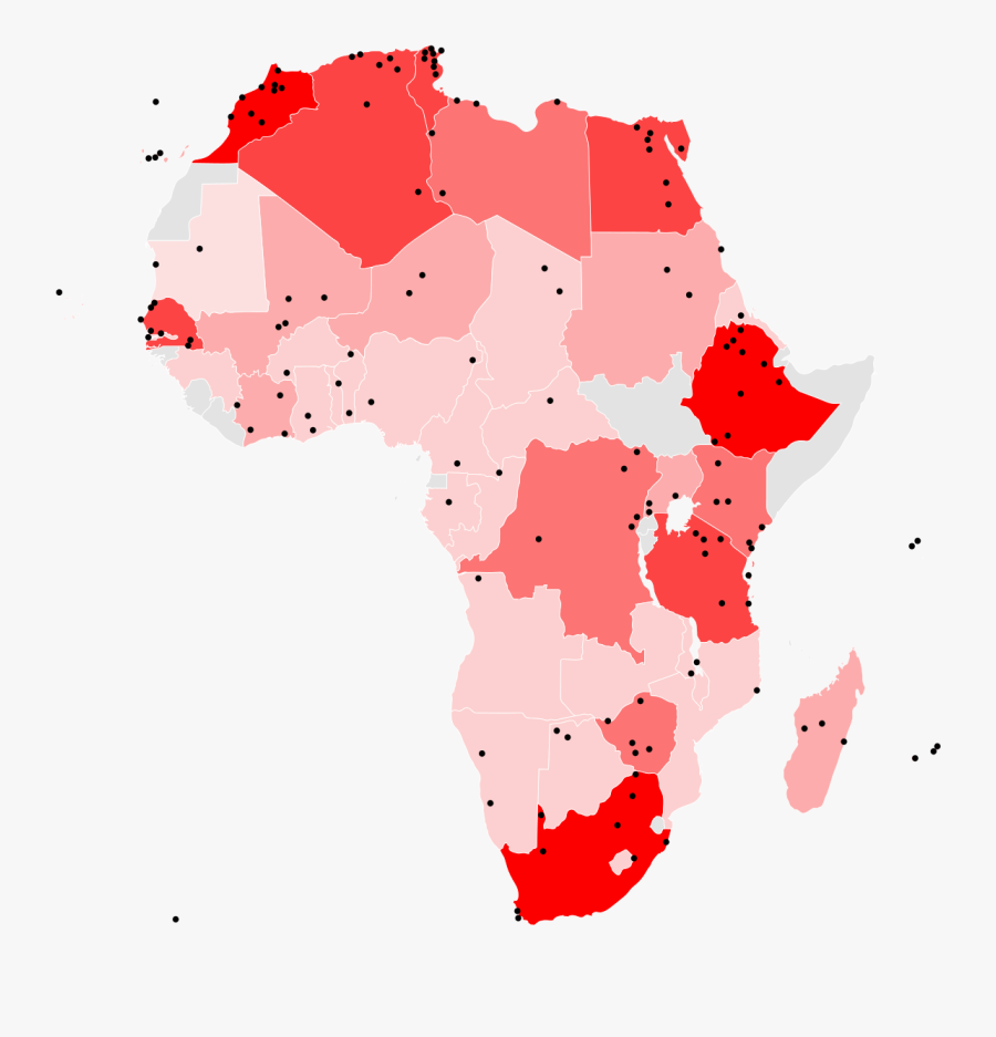 World Heritage Sites Africa Map-2 Clipart , Png Download - Africa Map, Transparent Clipart