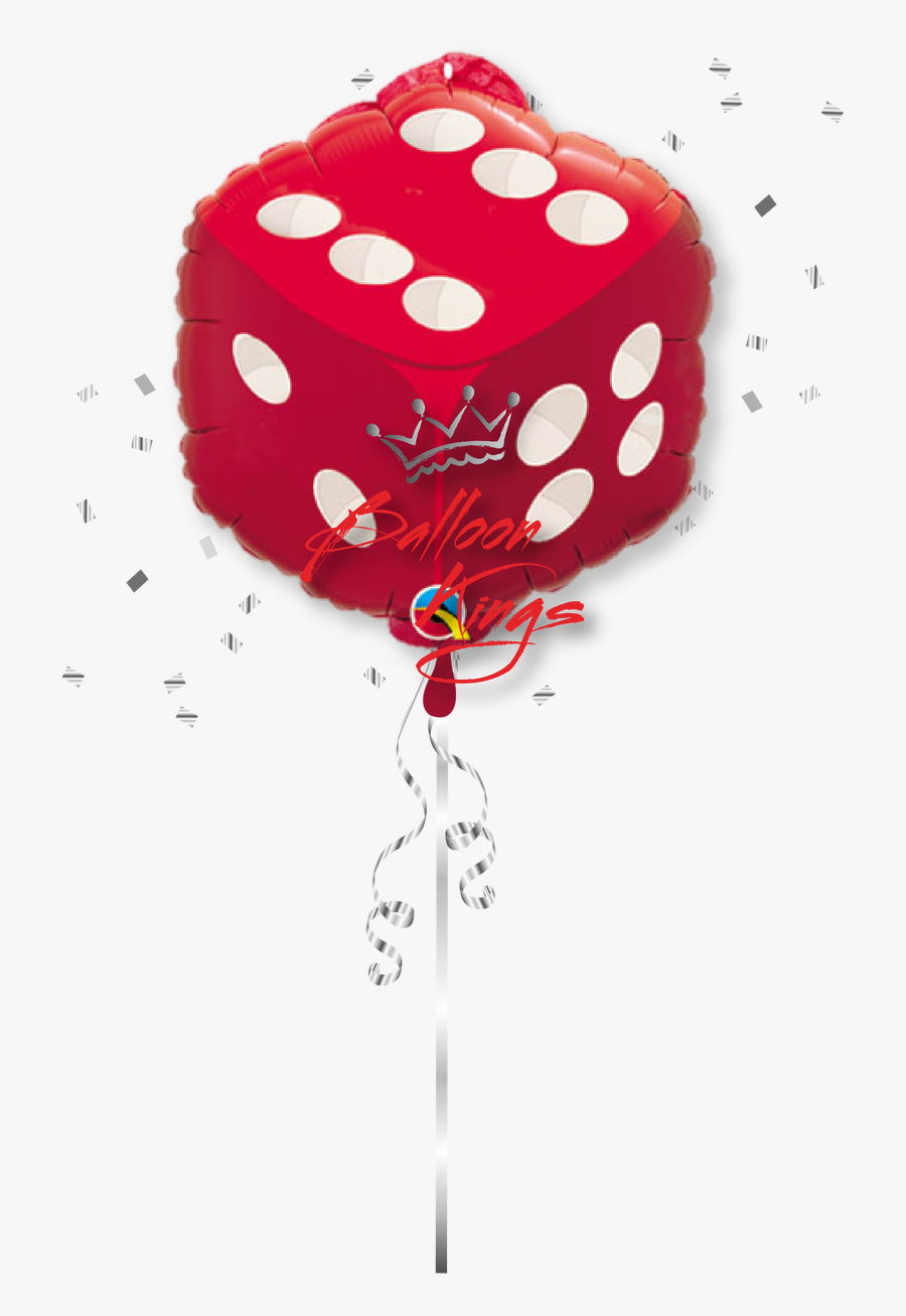 Transparent Red Dice Clipart - Casino Foil Balloons, Transparent Clipart