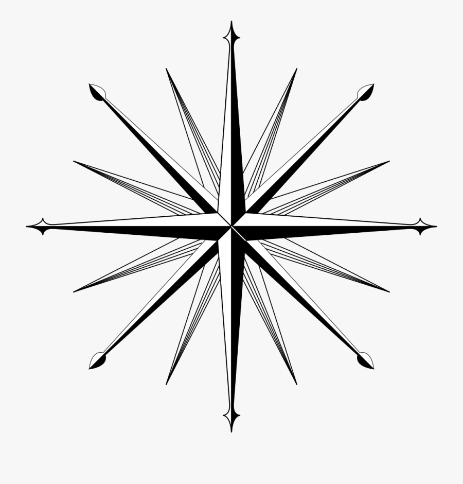 Free Clip Art "wind Rose / Compass Rose, Transparent Clipart