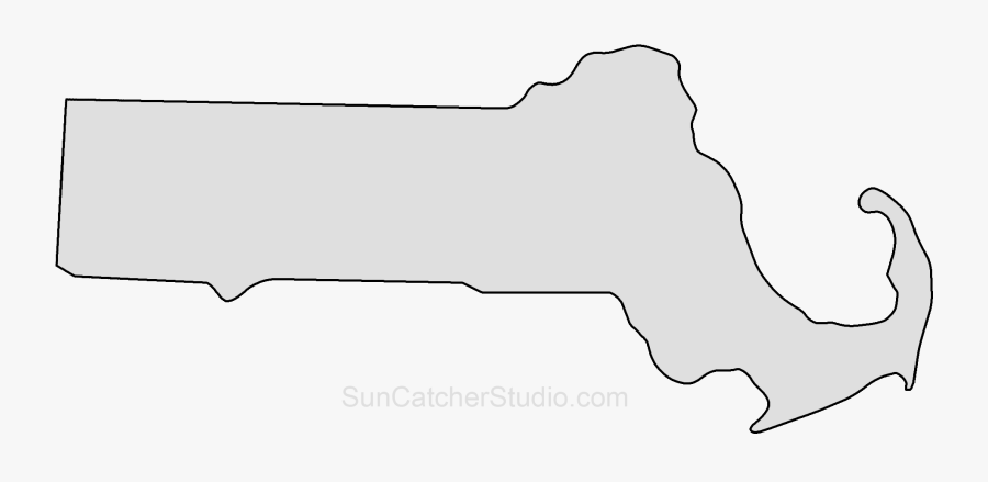 Clip Art Outline Printable State Shape - Outline Massachusetts Map No Background, Transparent Clipart