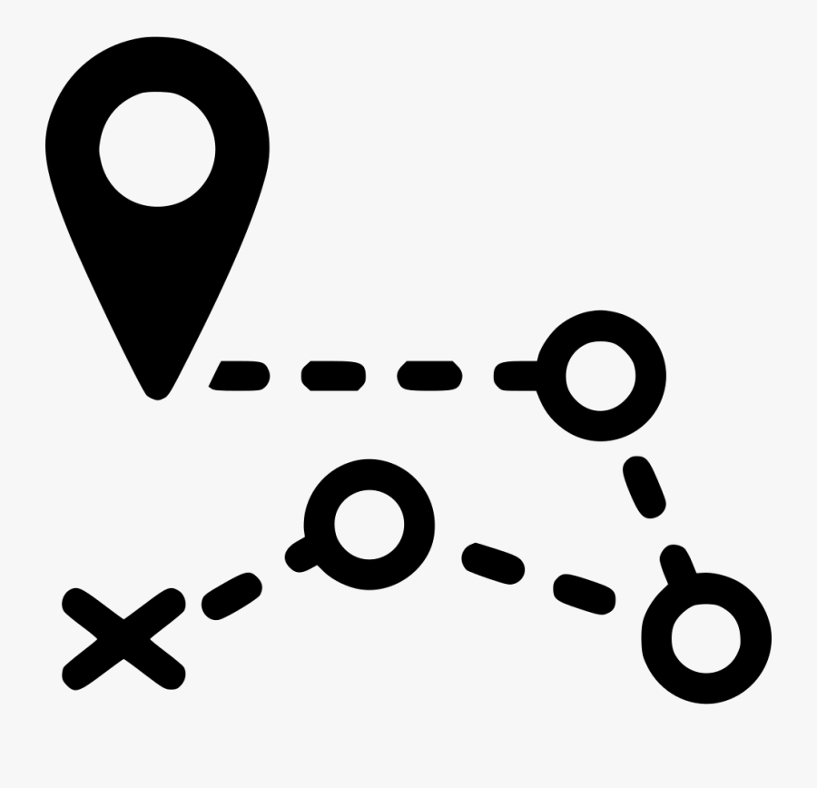 Road Pin Route Gps Destination Distance Map Svg Png - Route Png, Transparent Clipart