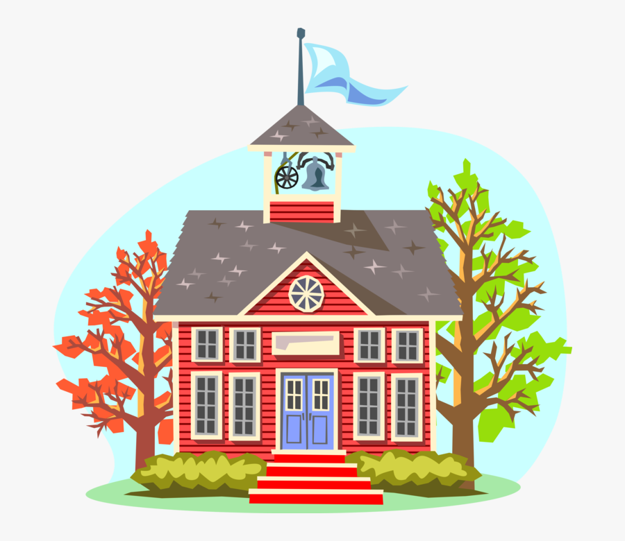 Transparent Old House Clipart - Elementary Schools Cartoon, Transparent Clipart