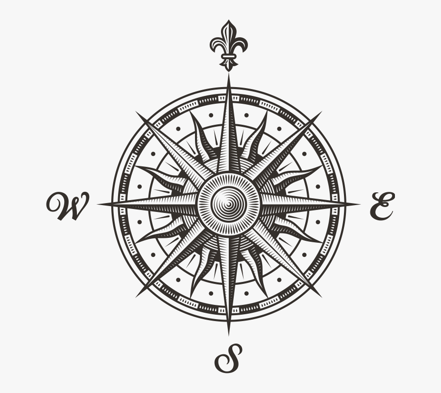 Compass Rose, Transparent Clipart