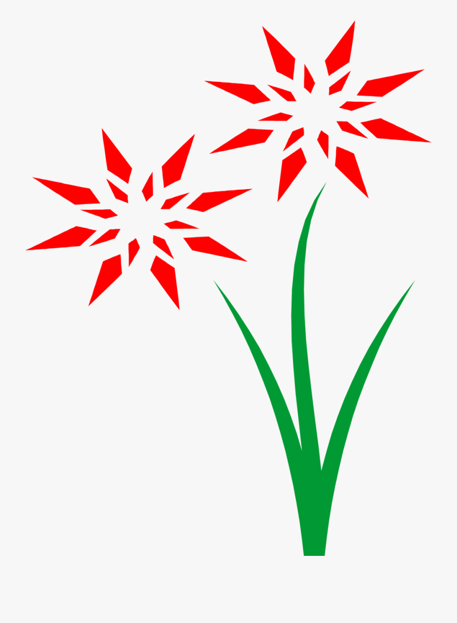 Flowers Red Free Stock Photo Illustration Of Red Flowers - Clipart Of Small Flowers, Transparent Clipart