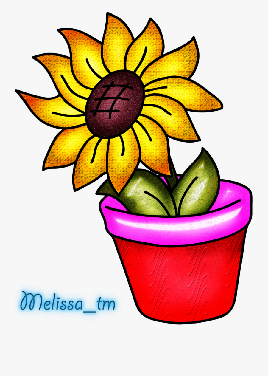 Sunflower Clipart In Vase, Transparent Clipart